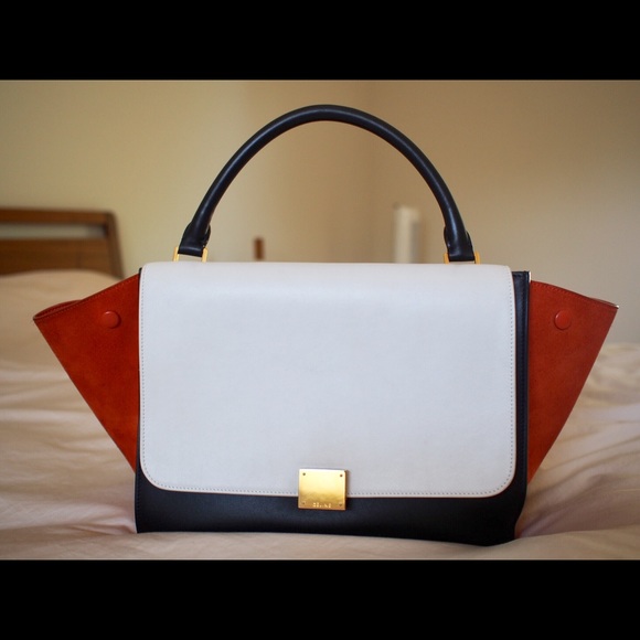 Celine Trapeze Tri-color Medium Tote - Picture 6 of 8
